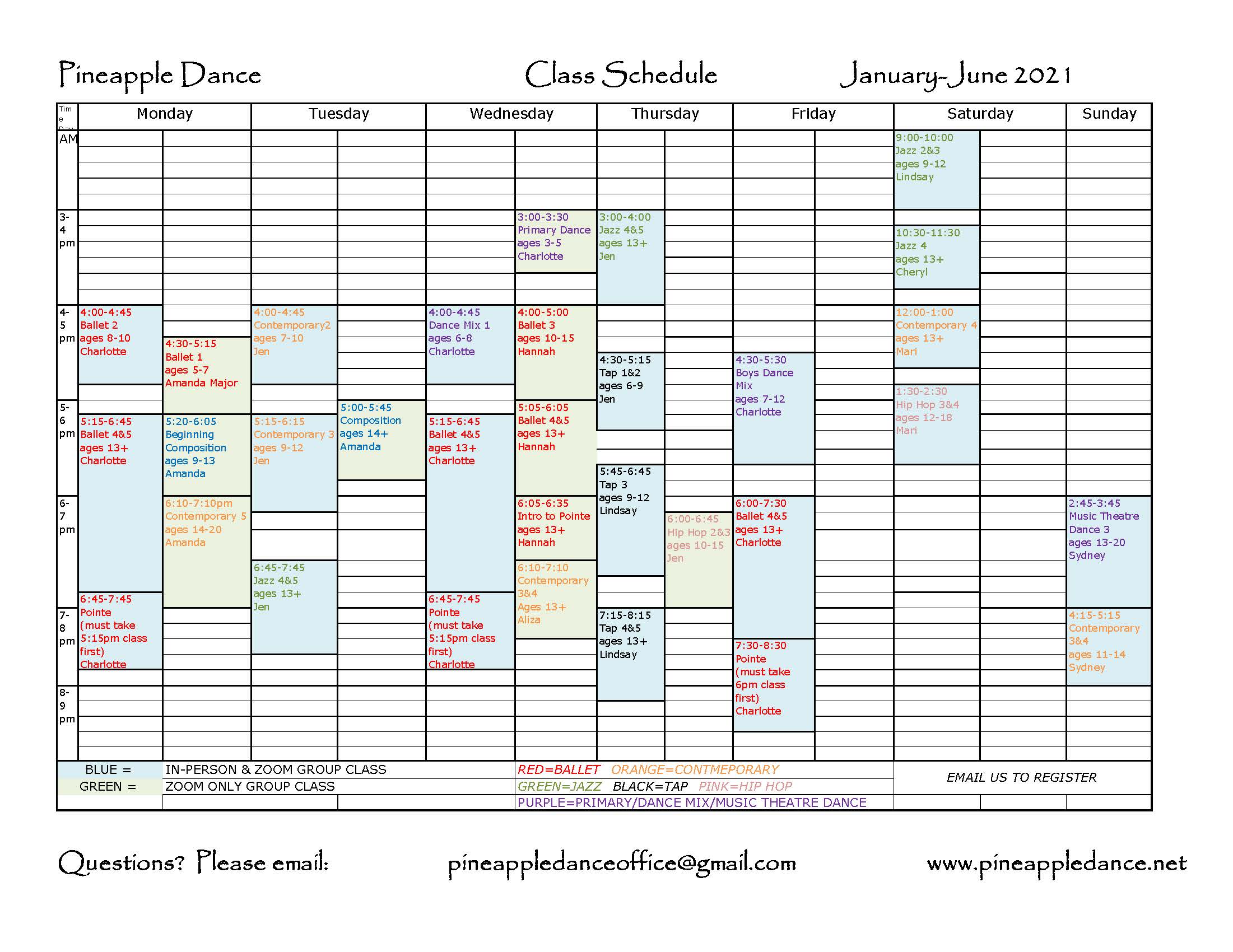 Pineapple Dance Studio, Amherst MA